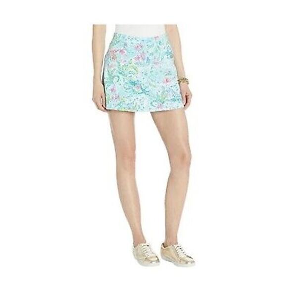 Lilly Pulitzer XXS Blue Green Madison Skort What A Lovely Place Print Shorts - Picture 11 of 11